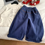 MQTIME  -  Boys Pants Autumn and Winter New Children's Wear Korean Style Boys and Girls Casual Retro Design Printed Corduroy Pants