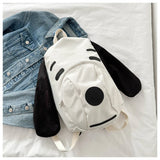 MQTIME  -  Cute Little Dog Canvas Bapa Portable Travel Bag Korean Sle Student Fem oulder Bag Large Capaci Foldable Bapa