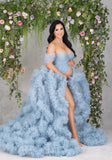 MQTIME  -  Customized Maternity Gowns Off The Shoulder Birthday Party Bathrobes Sweetheart Sleepwear for Phtotoshoot Pregnant Women Dresses