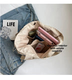 MQTIME  -  Casual Commuter Large Capaci Nylon Tote Bag Women's New 2025 College Student Class Bag Commuter Single oulder Tote Bag