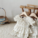 MQTIME  -  New Summer Toddler Baby Girls Clothes Suit Short Sleeve Cotton T-shirt+PP Shorts Children Clothes Suit