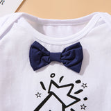 MQTIME  -  2Piece Summer Baby Boy Outfit Set Korean Cartoon Cute Print Short Sleeve Newborn Jumpsuit Bodysuit+Shorts Toddler Clothes BC1766