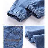  MQTIME  -  100% Cotton Comfortable Children's Jeans Spring New Boys And Girls Thin Elastic Waist Casual Loose Jeans Baby Pants