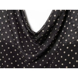  MQTIME  -  Polka Dot V-Neck Long Dress for Women Backless Lace-Up Sexy Deep V Neck Gown Summer Fashion Club Wear Ladies' Elegant Gown