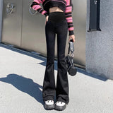 Mqtime Retro Maternity Jeans Maternal Boot Cut Pant Slimming Premama Clothing Maternal Clothes for Pregnant Plus Size Pregnant Pants