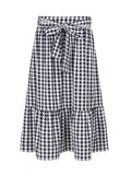 MQTIME  -  Y2k Vintage Plaid Streetwear Low Waist All Match Bow Patchwork Fashion Skirts
