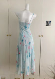 MQTIME  -  Princess Sleeve Fairy Dress Garden Spring Summer Travel Mesh Skirt Long Tail Fish Tailed Gown for Women Chinese Origin