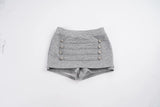  MQTIME  -  Button Tight Gray Hip Skirt Spice Girl Low Waist Anti-light Skirt
