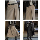 MQTIME  -  Spring Summer Korean High Waist Suit Feeling Half Skirt Pleated A-line Loose Thin Umbrella Skirt Women