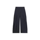  MQTIME  -  High Waist Striped Wide-Leg Pants For Woman Loose Irregular Floor-Length Trousers Single Bitton Pockets Fashion Casual Clothes