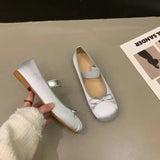 MQTIME  -  New Spring Summer Flat Ballet Shoes Women's Shoes  Retro Satin Mary Jane Shoes Ballet Flats Women Zapatos Mujer