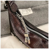  MQTIME  -  Shiny Stone Mini Handbag Crossbody Bag Shoulder Bags American Retro Big Wallet and Phone Storage Bag Woman Bags Purse
