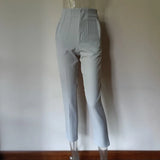 MQTIME  -  New Women Casual Pants High Waist Slim-fit Basic Pants Popular Hot Sale Plaid Color Straight Style Daily Trousers