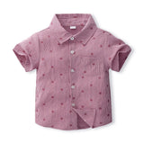 MQTIME  -  Summer Boys Sets Clothing Korean Fashion Gentleman Plaid Cotton Short Sleeve Baby Tops+Shorts+Tie Kids Boutique Clothes