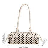 MQTIME  -  Retro Polka Dot Bag Fashionable Large-capacity Adjustable Commuter Casual Shoulder Bag