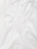 MQTIME  -  White Embroidery Straight Fashion Short Dress 2025 New Hollow Out Lace-ups Sleeveless Women Dress Streetwear Female Clothing