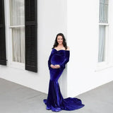  MQTIME  -  Shoulderless Maternity Dresses For Photo Shoot Sexy Long Pregnancy Dress Maxi Gown  Pregnant Women Photography Props