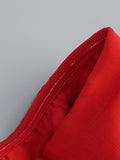 MQTIME  -  Sexy Long Flare Sleeve Lace-up Bow A-line Dress Women Black Red Off Shoulder Backless Pleated Mini Dresses Evening Party Clubwea