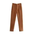 MQTIME  - 2024 New Chic Fashion Woman Pants Office Wear Pants for Women Vintage High Waist Zipper Fly Female Ankle Trousers Mujer Gothic