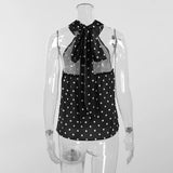 MQTIME  -  Polka Dot Sleeveless Backless Women Halter Top for Spring Summer Y2K Sexy High Street Hotgirl Slim Tops Fashion Party Vests