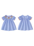 MQTIME  -  Adorable Infant Girl Halloween Costume Cute Pumpkin Witch Embroidery Long Sleeve Dress for Autumn Celebration