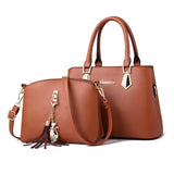 MQTIME  -  2pc/set Women Fashion Casual Totes Luxury Handbags Designer Shoulder Bags for Women Crossbody Composite Bag Bolsos