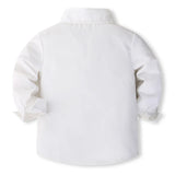 MQTIME  -  4Piece Spring Autumn Baby Boy Outfit Set Korean Fashion Gentleman Tie Long Sleeve Tops+Pants Toddler Clothe Kids Clothing BC1717