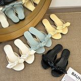 MQTIME  -  Summer New Candy Color Women Slipper Fashion Slip on Slides Soft Flat Heel Outdoor Dress Beach Sandal