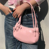 MQTIME  -  Sweet Cute Pink Handbag Women New Harajuku Bow Chic Y2k Bags Purse Ladies Fairycore Aesthetic Underarm Bag Bolso Mujer