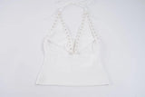 MQTIME  -  Rivet Swinging Collar Lace Up Halter Backless Tanks Tops Women Sexy Solid Sleeveless Casual Streetwear Camis All Matching Vests