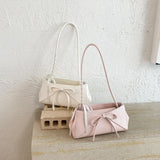  MQTIME  -  Women's Small PU Leather Shoulder Bag New Trend Solid Color Underarm Tote Bag Female Fashion Sweet Casual Dating Handbags