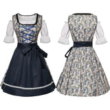 MQTIME  -  Oktoberfest Costumes Women's Elegant Vintage Drawstring Lace-up Party Dresses Womens Traditional Oktoberfest Dress Maid Outfits