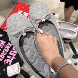 MQTIME  -  Star Embroidered Ballet Shoes for Women New Casual Sports Bow Shallow Single Shoes Women Bow Ballet Flats Soft Cotton Shoes