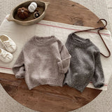 MQTIME  -  Autumn New Girls Long Sleeve Casual Sweater Cotton Baby Cotton Knit Pullover Children Colored Dots Sweater Kids Clothes