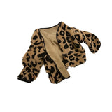 MQTIME  -  Toddler Girls Lamb Woolen Coat New Winter Leopard Single Button Closure Kids Girls Warm Jacket Round Neck Little Girls Parkas