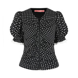  MQTIME  -  Women Summer 2Piece Y2k Lace Trim Gingham Plaid Print Outfits Set Puff Sleeve Zip-up VNeck Ruched Slim T-Shirt+Ruffle Hem Shorts