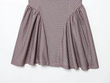 MQTIME  -  European and American autumn new women's clothing style simple sleeveless slim fit plaid strapless short dress