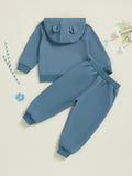 MQTIME  -  Adorable Baby Boy Girl Autumn Clothes Cozy Hooded Jacket Stretchy Pants 2 Piece Outfit Set for Fall