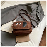 Autumn Cute Cartoon Puppy Pu Messenger Bag Niche Kwaii Dog Mini Shoulder Small Square Bag Purse Women Bags Crossbody Bag