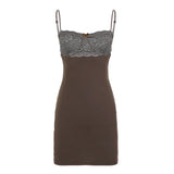MQTIME  -  Euramerican Spice Women Lace Strapless Sling Short Dress Y2k Aesthetic Summer Thin Bodycon Women Clothes Sexy Backless Dress