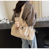MQTIME  -  Casual Commuter Large Capaci Nylon Tote Bag Women's New 2025 College Student Class Bag Commuter Single oulder Tote Bag