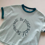 MQTIME  -  Summer New Children Short Sleeves T-shirt Girls Letter Print Tees All-match Baby Cotton Tops Fashion Boy Tshirt Kid Clothes