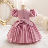MQTIME  -  Kids Dresses For Girls Beading Autumn Clothes Child Satin Party Princess Formal Bridesmaid Pageant Ball Gown 3-10 Years