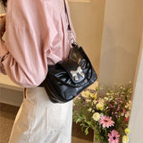 MQTIME  -  Sweet Cool Bow Y2k Bags Purses Women Hot Girls Leather Chic Handbag Messenger Bag Ladies Harajuku Square Bag Bolso Mujer