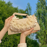 MQTIME  -   Fairycore Aesthetic Handbag Women Retro Harajuku Lolita Pearl Sweet Shoulder Bags Female Vintage Handle Handbags Ladies