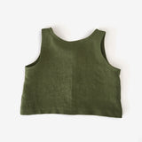MQTIME  -  Retro Children's Linen Sleeveless Top + Shorts 2pcs Sets Summer New Boys And Girls Buttons Casual Thin Cotton Linen Suit TZ271