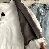  MQTIME  -  Boys' Coat Spring and Summer New Childrens Clothes Korean Style Boys and Girls Fashion Holes Loose Hoodie Jacket
