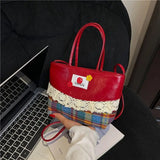 MQTIME  -  Retro Cute PU Tassels Bear Button Crossbody Bag Shoulder Bags Storage Bag Wallet Women's Bags Handbags Purse