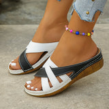 MQTIME  -   Women Wedge Sandals Premium Orthopedic Open Toe Sandals Summer Vintage Anti-slip Leather Casual National Style Shoes for Women