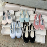 MQTIME  -  Velvet Rhinestone Ballet Flats Shoes Women Shiny Crystal Elegant Mary Janes Shoes Ladies Casual Streetwear Daily Soft Loafers